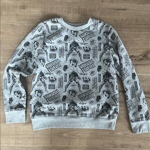 Black Panther Grey Graphic Crewneck Sweater - Boys